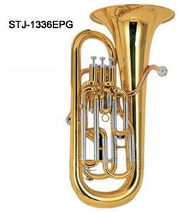 High-Grade Euphonium 4 Pistons,Bb Key,Gold Brass Leadpipe,Cupronickel Tuning Pipe,300mm(Bell Diameter),15-16.8mm(Bore Size)